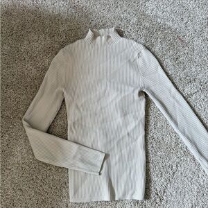Babaton Ribbed Knit Sweater in Cream